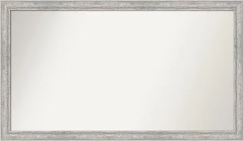 Miniatura 155 de Amanti Art Espejo de baño plateado para sobre fregadero, 23 x 23 pulgadas, espejo cuadrado plateado en ángulo, marco de madera moderno medio, se