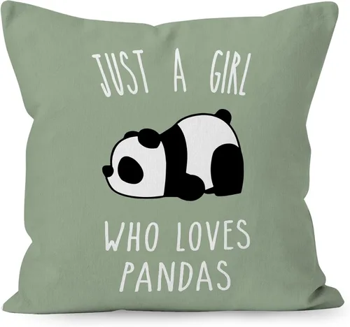 Miniatura 7 de Just A Girl Who Loves Pandas, funda de almohada de oso panda, 12 x 20 pulgadas, regalos para amantes del oso panda, regalos para decoración