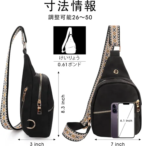 Miniatura 6 de TORFRUE Riñonera pequeña para mujer, bolsa cruzada de cuero para el pecho para mujer