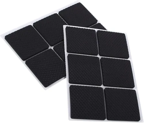Miniatura 4 de Estink Almohadillas antideslizantes para muebles, paquete de 12 protectores cuadrados de goma autoadhesivos para muebles, almohadillas de fieltro