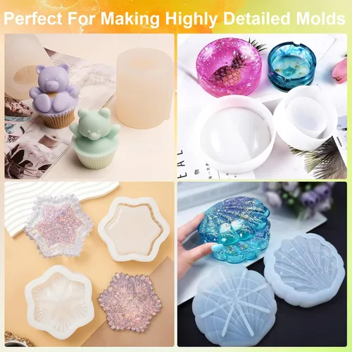 Miniatura 4 de CHANGTIKEJI Kit de fabricación de moldes de silicona, silicona líquida súper elástica de 48 onzas para fabricante de moldes, goma de silicona