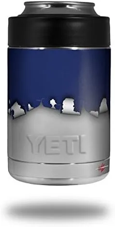 Ripped colores azul gris – Etiqueta autoadhesiva estilo piel envolver Fits Yeti Rambler colster y rtic puede (Cooler no incluido)