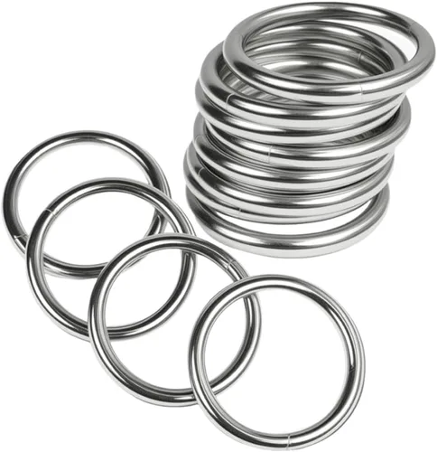 Miniatura 10 de Ewparts Anillos de metal de 2 pulgadas para colgar plantas, anillos de macramé de acero soldado de plata, anillos de metal para macramé, paquete