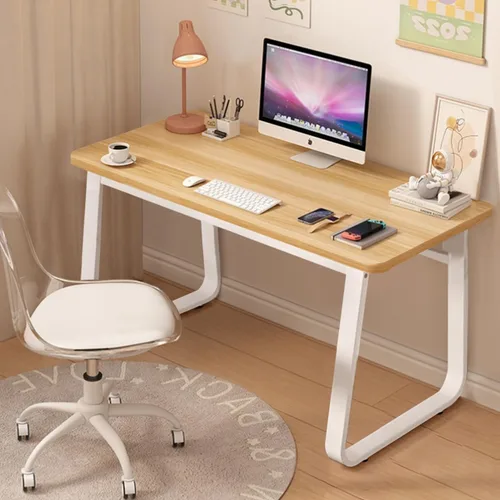 Miniatura 10 de Escritorio de Computadora de Estilo Moderno Simple para Oficina en Casa, Mesa de Escritura Pequeña de 47.2 Pulgadas para Escritorio o Dormitorio