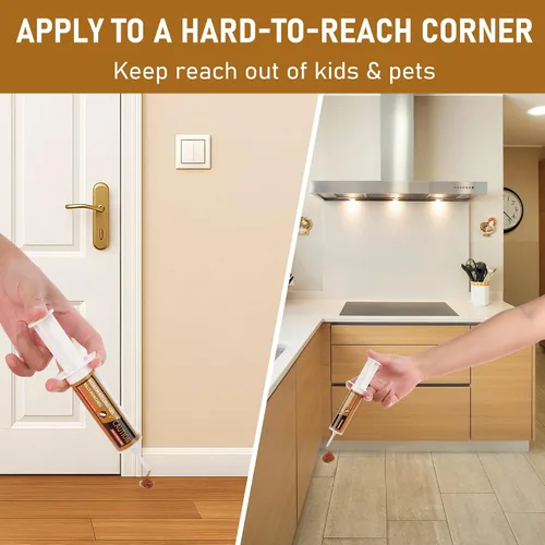 Miniatura 4 de Paquete de 6 gel grande para cucarachas, gel de cucaracha para el hogar, cocina, interior, perfecto para zonas difíciles de alcanzar, 1.06 onzas