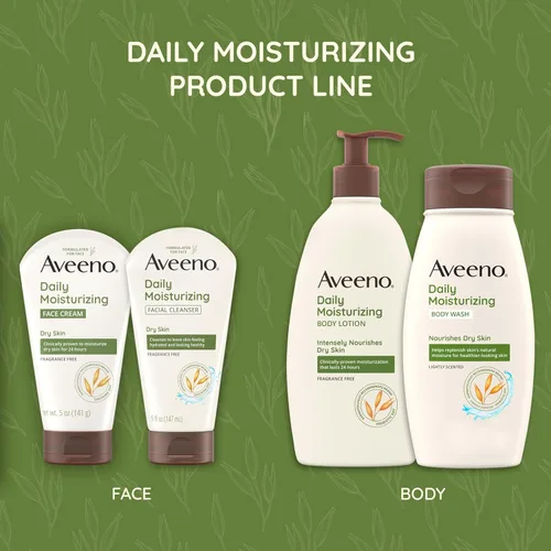 Miniatura 8 de Aveeno Limpiador facial hidratante diario para piel seca, lavado facial hidratante para acné con avena calmante para una piel suave y flexible