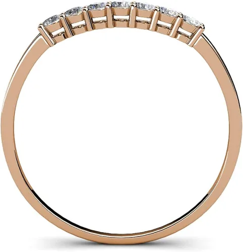 Miniatura 4 de TriJewels - Alianza de boda para mujer apilable (VS2-SI1, G), 0,35 ctw y oro de 14 quilates