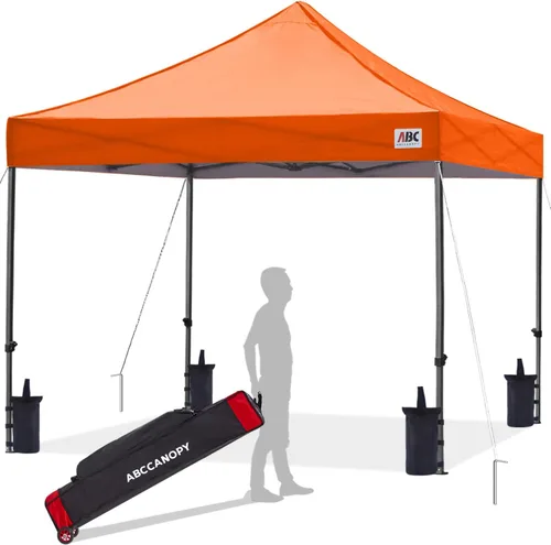 Miniatura 57 de Abccanopy - Carpa de toldo para tienda de campaña comercial instantánea con bolsa de transporte con ruedas, 4 bolsas de arena, Blanco
