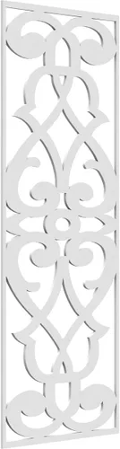 Miniatura 69 de 9 3/8"W x 24 3/8"H x 1/4"T Bellaire Decorativos Paneles de pared de madera calado, abedul