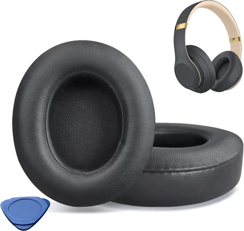 Miniatura 13 de Almohadillas de repuesto para auriculares Beats Studio 2 y Studio 3 con cable e inalámbricos, almohadillas con piel proteica más suave, espuma