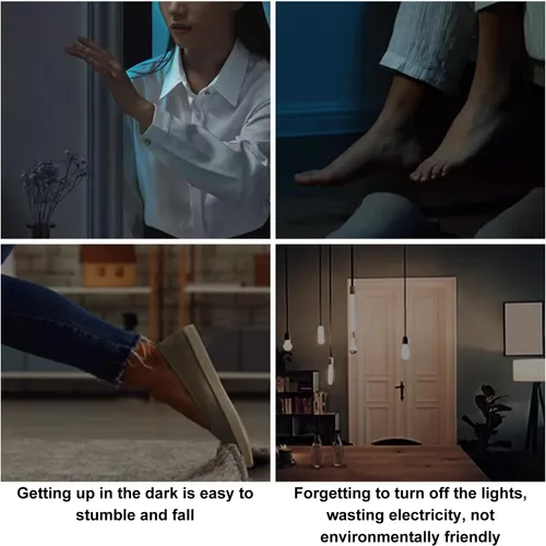 Miniatura 6 de Othmro Paquete de 4 luces nocturnas enchufables, sensor LED cálido automático del atardecer al amanecer, lámpara de mesita de noche pequeña
