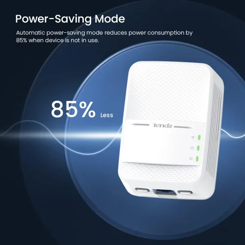 Miniatura 4 de Tenda AV1000 - Kit adaptador de línea eléctrica WiFi con puertos Gigabit, extensor Powerline con WiFi de doble banda AC650, Plug and Play