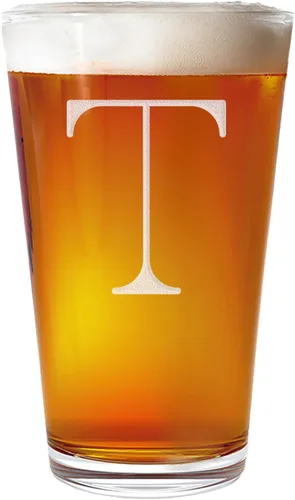 Vaso de cerveza grabado personalizado de 16 onzas, vasos grabados personalizados para hombres, él papá, regalos de cumpleaños personalizados, 3-Claro