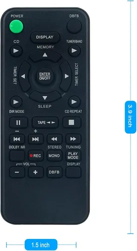 Miniatura 5 de RM-SED1 Mando a distancia de repuesto aplicable para Sony Compact Component Stereo System CMT-ED1A CMT-ED1 HCD-ED1 CMTED1A CMTED1 HCDED1