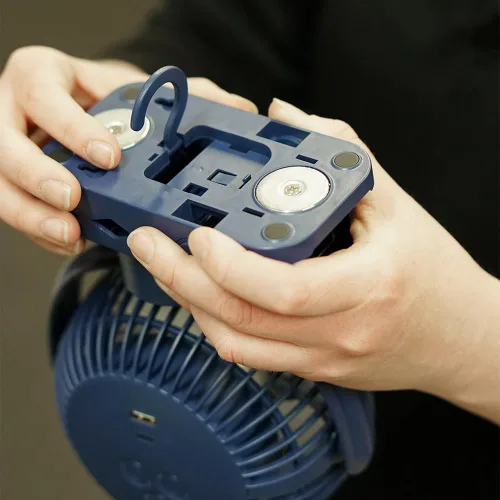 Miniatura 8 de Limitless Breezie - Ventilador portátil con luz LED y banco de energía de 8,000 mAh (azul marino)