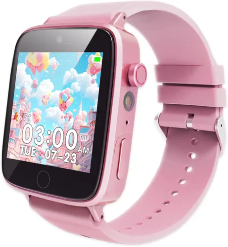 Miniatura 14 de ZUODUN Relojes Inteligentes para Niñas de 4 a 12 Años, Reloj Inteligente para Niños con Cámara, 26 Juegos de Rompecabezas, Reloj Despertador, Rosa