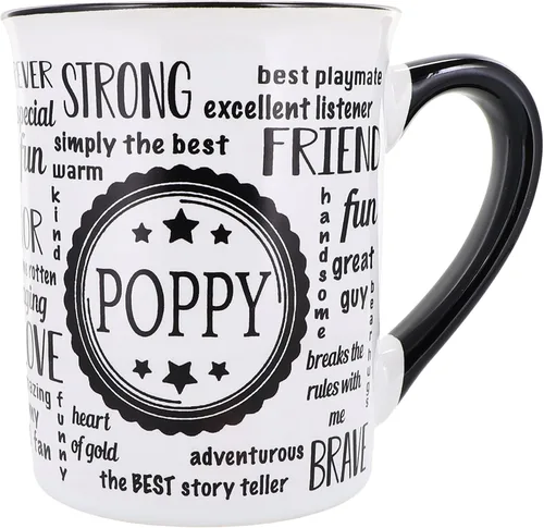 Cottage Creek Tazas de café de cerámica | Taza grande de amapola de 16 onzas | Regalo ideal para abuelo, papá y papá para el día del padre,