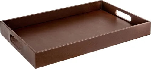 Miniatura 15 de Home Redefined - Moderna y elegante bandeja rectangular de 17.5 x 12 pulgadas, estilo shagreen, color azul bebé claro, con aspecto de cuero falso