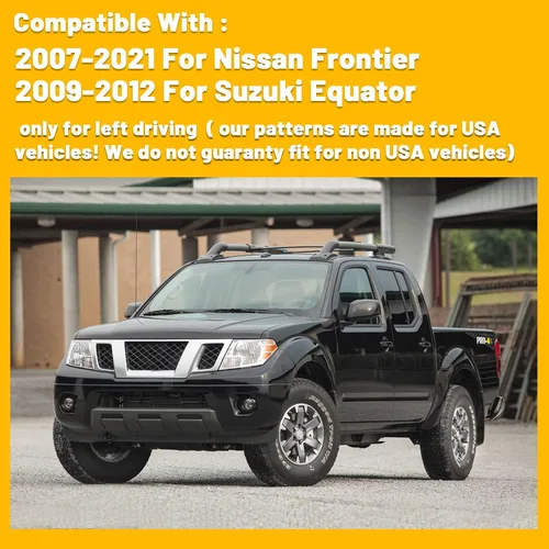 Miniatura 6 de Tapete para Cubierta de Tablero de Instrumentos Compatible con Nissan Frontier 2007-2021 Suzuki Equator 2009-2012 Protector Antideslizante con Borde