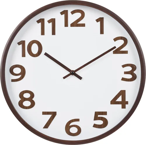 Reloj de pared moderno de madera de 16 pulgadas, grande, vintage, funciona con pilas, para decoración de cocina, sala de estar, oficina