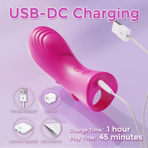 Miniatura 5 de Vibrador de dedo para adultos, juguetes sexuales para mujeres, juguetes adultos con 10 vibraciones y función de calentamiento, vibradores