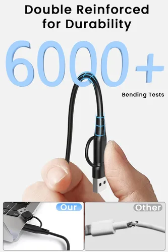 Miniatura 6 de Cargador USB C/A 2 en 1 compatible con Samsung Galaxy Watch 8/8 Classic /7/6/6 Classic/5 Pro/5/4/3/FE/Ultra 2025/2024/Active 1/2 Cable magnético