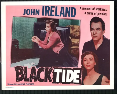 MOVIE POSTER: Black Tide 11"x14" Lobby Card Maureen Connell John Ireland Film-Noir