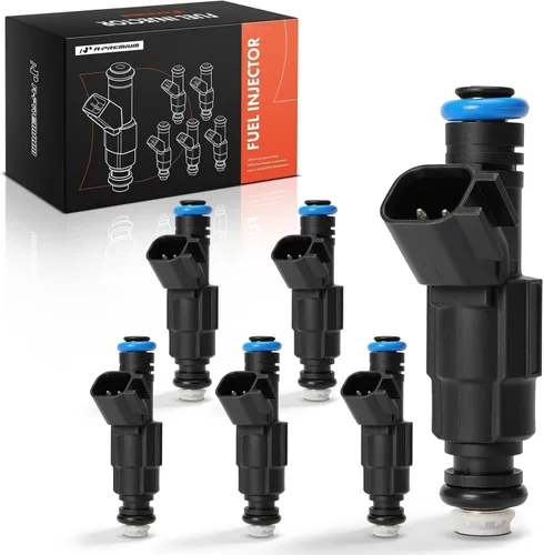 A-Premium 6 inyectores de combustible compatibles con Jeep Grand Cherokee 1999-2004, Wrangler 1999-2004, Cherokee 1999-2001, 4.0L y Dodge Ram 1500