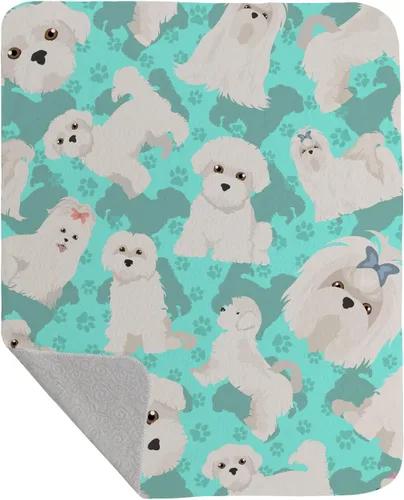 Miniatura 8 de Caroline's Treasures MLM1042LQB Airedale Terrier - Manta acolchada de 50 x 60 pulgadas, diseño de ilustraciones para cama, sofá, suave y ligera