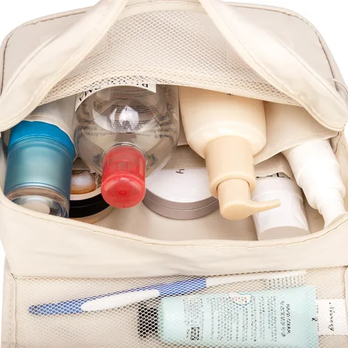 Miniatura 4 de Narwey Pequeña bolsa de aseo de viaje colgante para mujer, bolsa de viaje para artículos de tocador, bolsa organizadora de maquillaje, bolsas