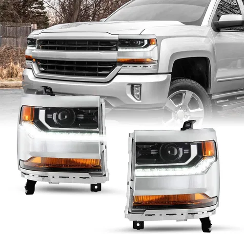 Miniatura 18 de SOCKIR Conjunto de faros delanteros HID/Xenon para Chevy Silverado 1500/2019 Chevy Silverado 1500/2019 Chevy Silverado 1500 LD 2016 2017 2018