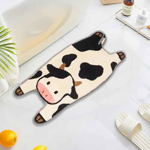 Miniatura 14 de UKELER Alfombras de baño para niños, lindas alfombras con forma de hamburguesa para decoración del hogar, alfombra suave para guardería