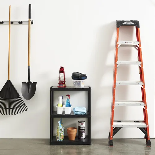 Miniatura 6 de Gracious Living Sistema de organización de almacenamiento de 3 estantes de altura fija, uso ligero, sólido, de 12 x 24 x 33 pulgadas, para hogar
