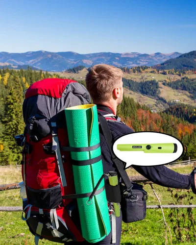 Miniatura 8 de Detector de metales de Dmtraer Pinpointer, impermeable profesional con batería de 9V High Sensitivity 360° Detection Handheld Pin Pointer Wand