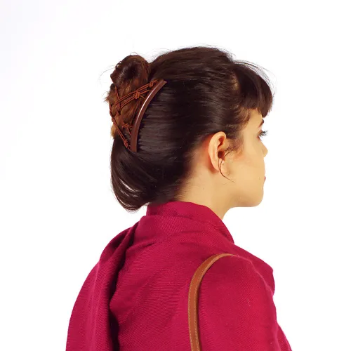 Miniatura 4 de Paquete de 2 Peines Cómodos Originales - Peine Doble para Cabello Fino, Delgado y Ondulado - Peinados de Cola de Caballo Fáciles y Recogidos
