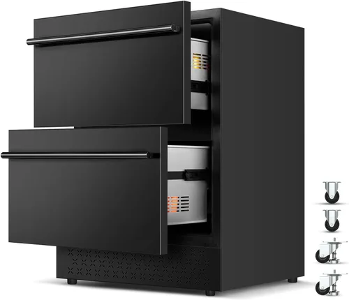 Miniatura 22 de Tylza Refrigerador de vino de 8 botellas, bodega con puerta de vidrio templado de baja emisión, pantalla táctil LED, cerradura, sin escarcha, sin