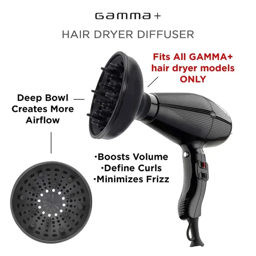 Miniatura 2 de GAMMA+ Accesorio difusor profesional para secador de pelo, solo se adapta a modelos GAMMA+ Dryer