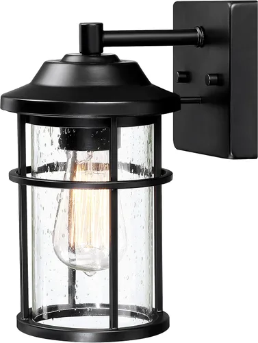Miniatura 10 de Luces exteriores para casa, lámpara exterior, aplique de pared impermeable para exteriores, iluminación de montaje en pared negra antioxidante