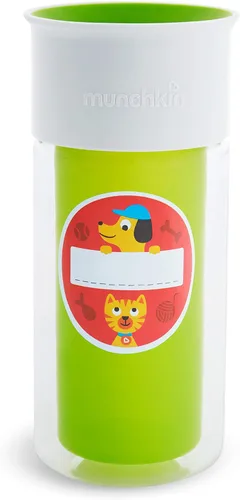 Miniatura 3 de Munchkin® Miracle® 360 - Vaso para beber con aislamiento, incluye calcomanías para personalizar la taza, 9 onzas, verde