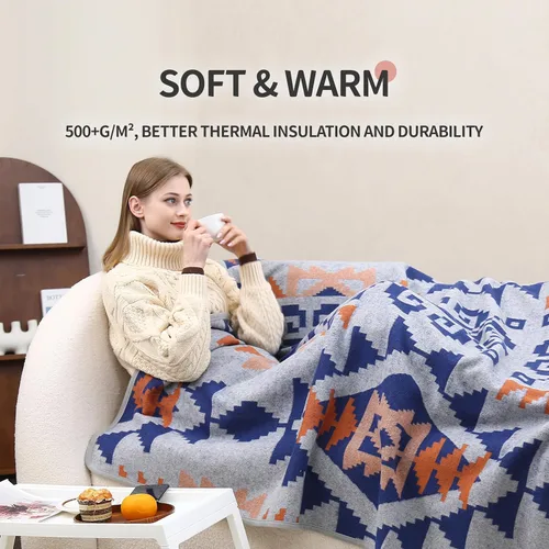 Miniatura 3 de ACUSHLA Manta de Campamento de Lana Merino - Manta Cálida Gruesa Lavable Grande para Dormir al Aire Libre Camping para Todo Clima, Gris Azteca 79X63