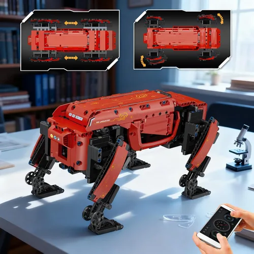 Miniatura 4 de Mould King Robot Dog MK Dynamics Kits de construcción, bloques de construcción MOC para construir, regalo para niños de 8 años + + adultos