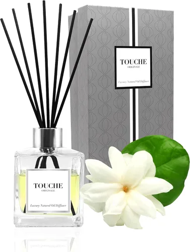 Miniatura 11 de TOUCHE Difusor de caña natural de lujo. Fragancia perfumada para el hogar de larga duración. Aceite esencial natural sin alcohol. Botella de vidrio