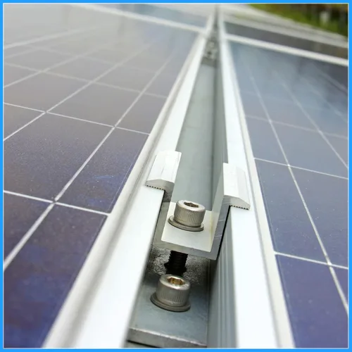 Miniatura 6 de Paquete de 12 abrazaderas centrales para panel solar de 1.06 pulgadas, accesorios de montaje de aluminio, abrazadera media solar de aluminio