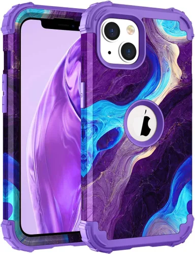 Miniatura 54 de Hocase Funda para iPhone SE 2022/2020, resistente a prueba de golpes, de plástico duro+goma de silicona, funda protectora híbrida para iPhone SE