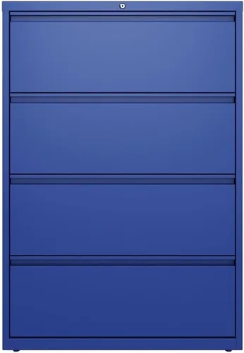 Miniatura 3 de UrbanPro Archivador lateral de metal de 36" con 4 cajones en azul clásico