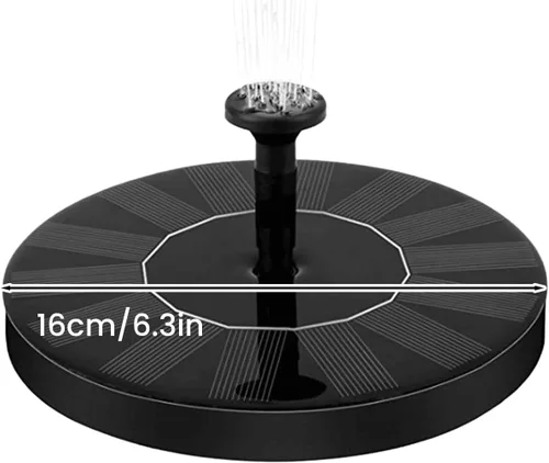 Miniatura 8 de Fuente solar para baño de pájaros: mini fuente de agua solar flotante con 6 boquillas para jardín, estanque, piscina y exterior (1, 6.3 pulgadas)