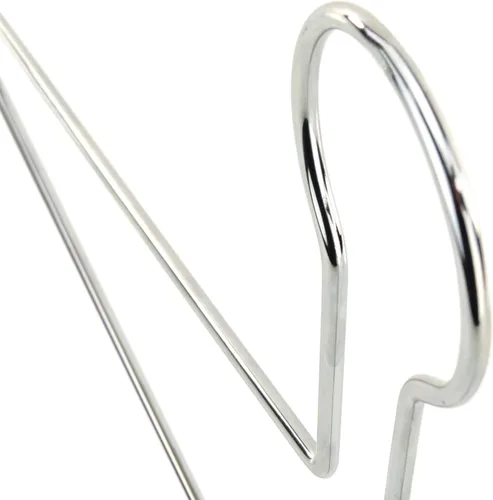 Miniatura 5 de Hangerworld Paquete de 10 perchas de seguridad antirrobo – Percha de metal cromado plateado resistente de 17 pulgadas para hoteles, minoristas