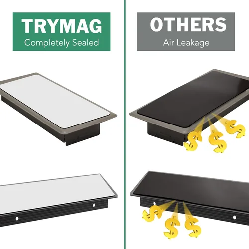 Miniatura 7 de TRYMAG Cubiertas de ventilación magnéticas de 5.5"x12", paquete de 3 unidades, cubiertas de ventilación de suelo resistentes para registros de aire