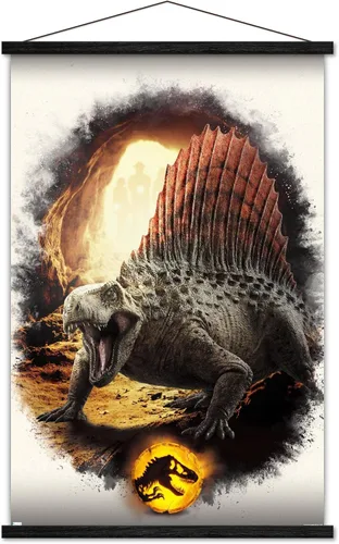 Miniatura 7 de Trends International Jurassic World: Dominion - Póster de pared focal Dimetrodon, 22.375 x 34 pulgadas, versión enmarcada en negro Versión con marco