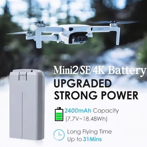 Miniatura 6 de Mavic Mini 2 - Batería de repuesto (2400 mAh), batería compatible con vuelo inteligente utilizada para DJI Mini 2SE/Mini4K Drone